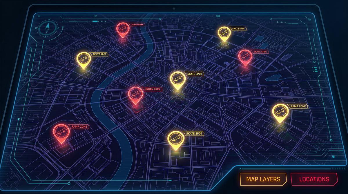 全球滑板公园地图 - ng体育 滑板公园雷达
